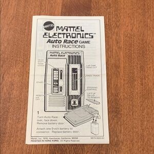 Mattel Auto Race Game Instructions